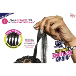 Afri-Naptural: 3X I-Define Easy Knotless Braid 52" (BRD308) -Wig Care Shop afri naptural braiding hair afri naptural 3x i define easy knotless braid 52 brd308 28742423183446