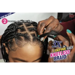 Afri-Naptural: 3X I-Define Easy Knotless Braid 52" (BRD308) -Wig Care Shop afri naptural braiding hair afri naptural 3x i define easy knotless braid 52 brd308 28805867896918