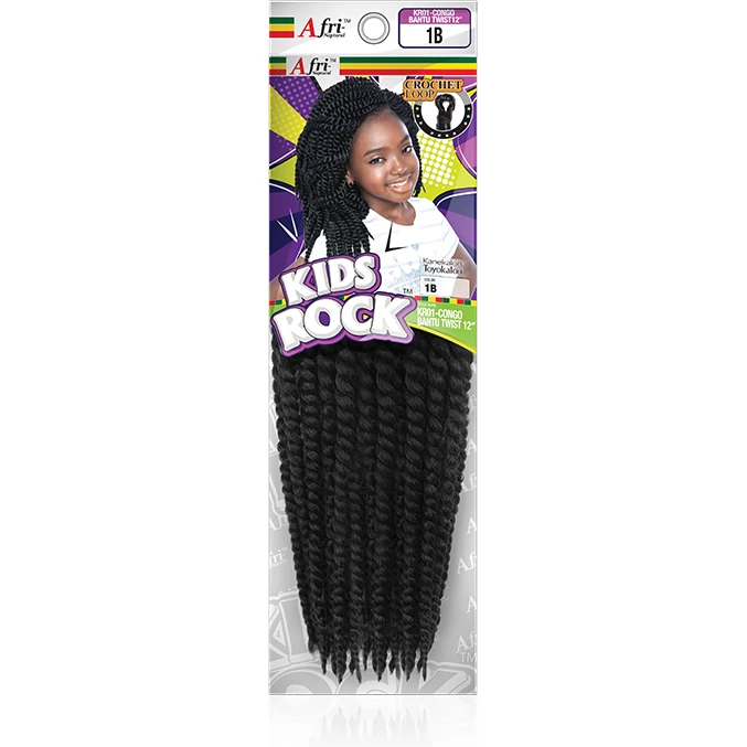 Afri-Naptural KIDS ROCK CONGO BANTU TWIST 12" (KR01) Afri-Naptural KIDS ROCK CONGO BANTU TWIST 12" (KR01) -Wig Care Shop afri naptural crochet hair afri naptural kids rock congo bantu twist 12 kr01 28793498927190