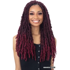Freetress: Butterfly Loc 18'' Crochet Braid -Wig Care Shop afri naptural crochet hair freetress butterfly loc 18 crochet braid 28569418825814