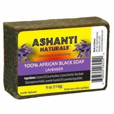 Ashanti: 100% African Black Soap Bar - Lavender 4oz Ashanti: 100% African Black Soap Bar - Lavender 4oz -Wig Care Shop ashanti naturals bath body ashanti 100 african black soap bar lavender 4oz 635321679888