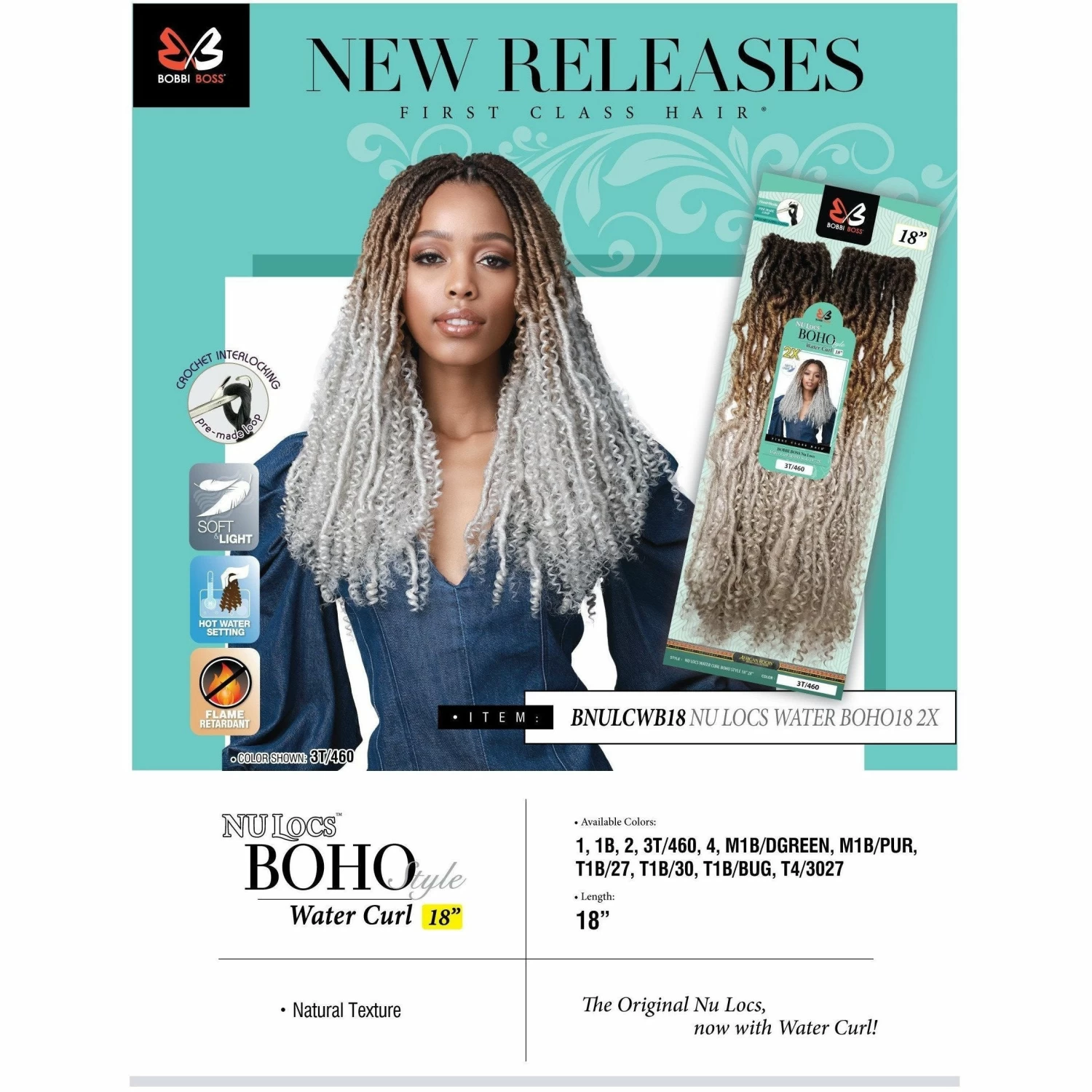 Bobbi Boss: 2X Nu Locs Water Curl Boho 18" Bobbi Boss: 2X Nu Locs Water Curl Boho 18" -Wig Care Shop bobbi boss crochet hair bobbi boss 2x nu locs water curl boho 18 14650979254358