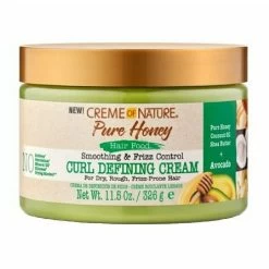 Creme Of Nature:Pure Honey Hair Food Smoothing & Frizz Control Curl Defining Cream 11oz