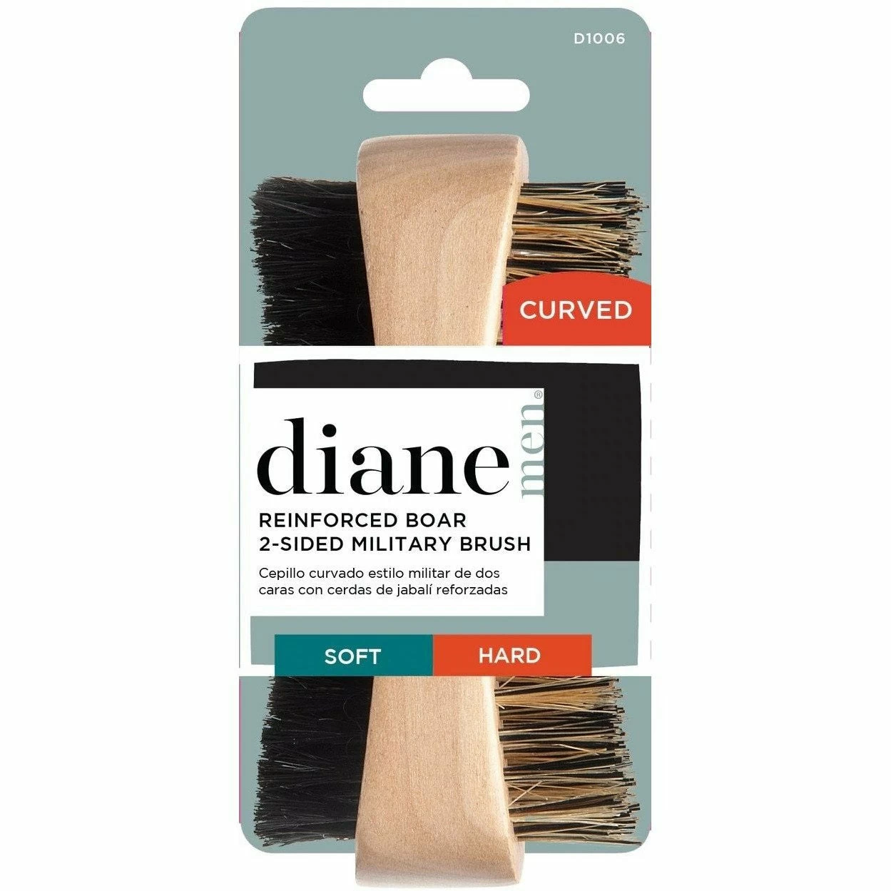Diane: Curved Reinforced Boar 2-Sided Military Brush #D1006 Diane: Curved Reinforced Boar 2-Sided Military Brush #D1006 -Wig Care Shop diane salon tools diane curved reinforced boar 2 sided military brush d1006 15407047835734