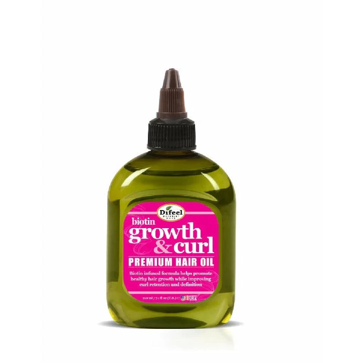 Difeel: Growth & Curl Biotin Premium Hair Oil 7oz Difeel: Growth & Curl Biotin Premium Hair Oil 7oz -Wig Care Shop difeel hair care difeel growth curl biotin premium hair oil 7oz 30696507899990