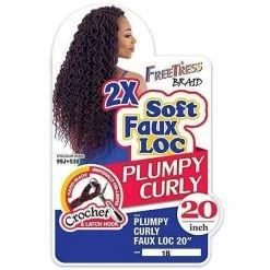 FreeTress: 2X Plumpy Curly Faux Loc 20" Crochet Braids -Wig Care Shop freetress crochet hair freetress 2x plumpy curly faux loc 20 crochet braids 28787142131798