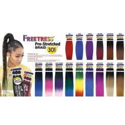 FreeTress: 3X Braid 301 28'' Pre-Stretched Braiding Hair -Wig Care Shop freetress crochet hair freetress 3x braid 301 28 30068236746838