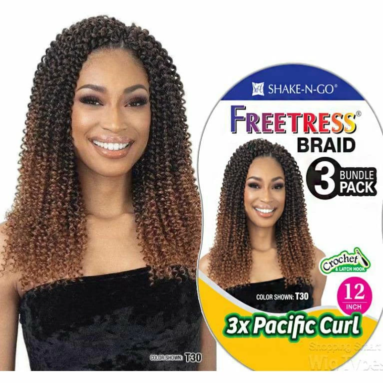 FreeTress: 3X Pacific Curl 12" Crochet Braids - FINAL SALE FreeTress: 3X Pacific Curl 12" Crochet Braids - FINAL SALE -Wig Care Shop freetress crochet hair freetress 3x pacific curl 12 crochet braids 29107150454870