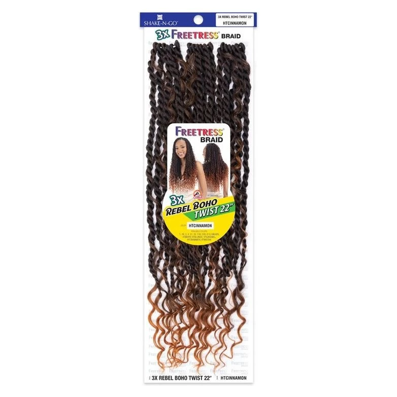 FreeTress: 3X REBEL BOHO TWIST 22" FreeTress: 3X REBEL BOHO TWIST 22" -Wig Care Shop freetress crochet hair freetress 3x rebel boho twist 22 31770780926038