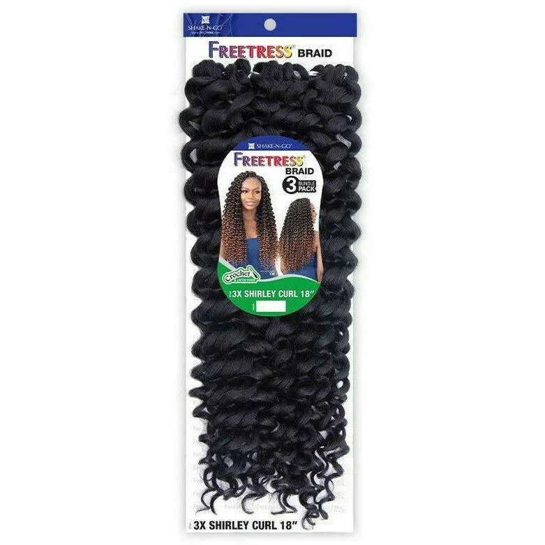 FreeTress: 3X Shirley Curl 18" Crochet Braids - FINAL SALE FreeTress: 3X Shirley Curl 18" Crochet Braids - FINAL SALE -Wig Care Shop freetress crochet hair freetress 3x shirley curl 18 crochet braids 28272692953174