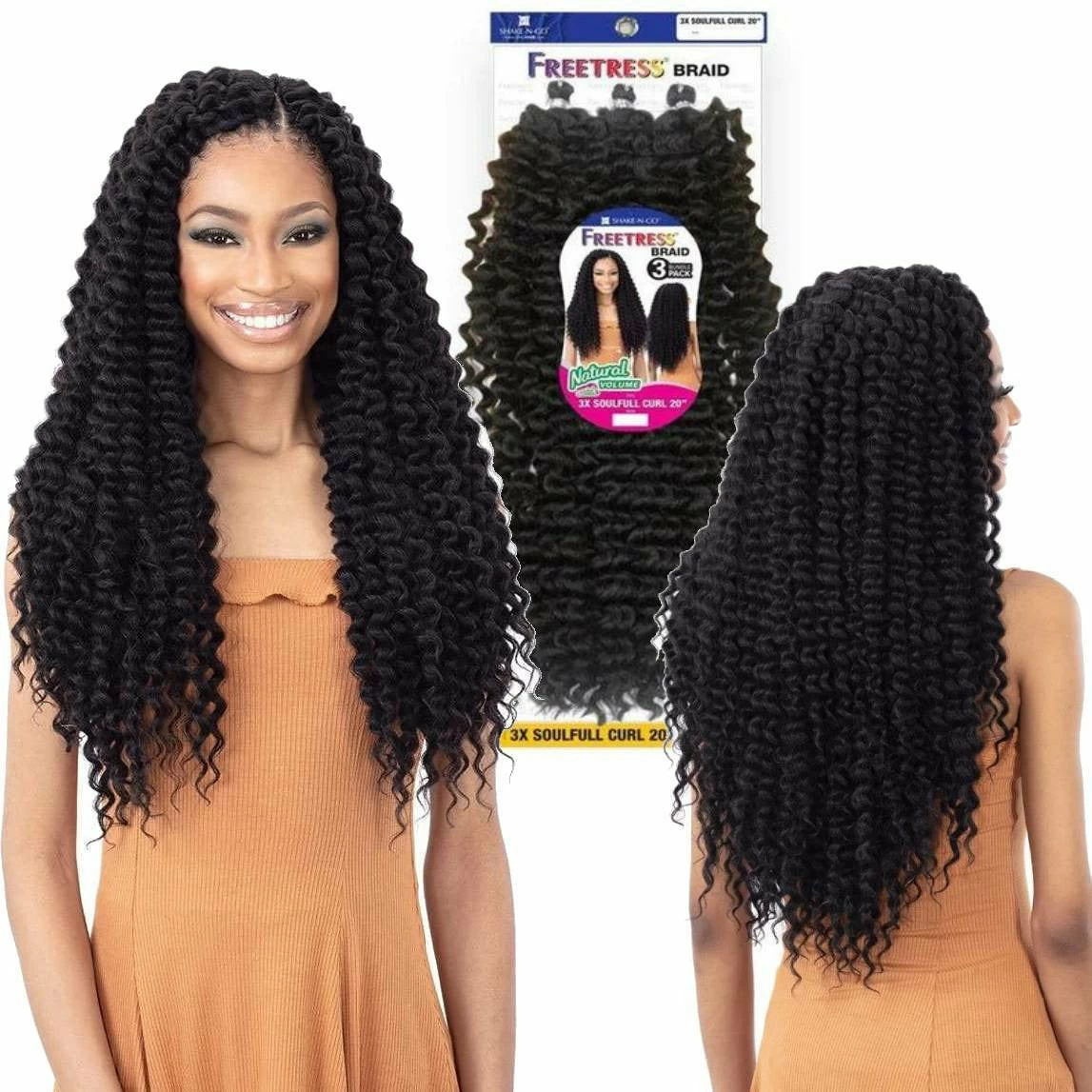 FreeTress: 3X Soulfull 20" Crochet Braids - FINAL SALE FreeTress: 3X Soulfull 20" Crochet Braids - FINAL SALE -Wig Care Shop freetress crochet hair freetress 3x soulfull 20 crochet braids 29107041697878