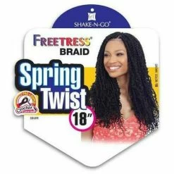 FreeTress: Spring Twist 18" Crochet Braids -Wig Care Shop freetress crochet hair freetress spring twist 18 crochet braids 28510147280982