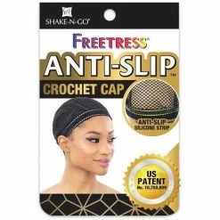 FreeTress: Anti-Slip Crochet Cap -Wig Care Shop freetress hair accessories blk freetress anti slip crochet cap 28579840884822