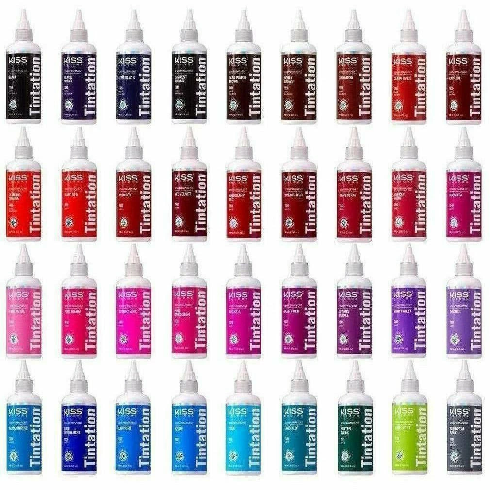 Kiss: Tintation Semi-Permanent Hair Color 5oz Kiss: Tintation Semi-Permanent Hair Color 5oz -Wig Care Shop kiss hair color kiss tintation semi permanent hair color 5oz 10948900061270