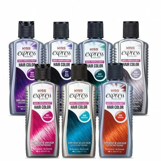 KISS: Express Color Semi-Permanent Hair Color KISS: Express Color Semi-Permanent Hair Color -Wig Care Shop kiss professional hair color crystal clear k00 kiss express color semi permanent hair color 868240949264