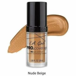 L.A. GIRL: Pro Coverage Illuminating Foundation -Wig Care Shop l a girl cosmetics nude beige l a girl pro coverage illuminating foundation 41960275984