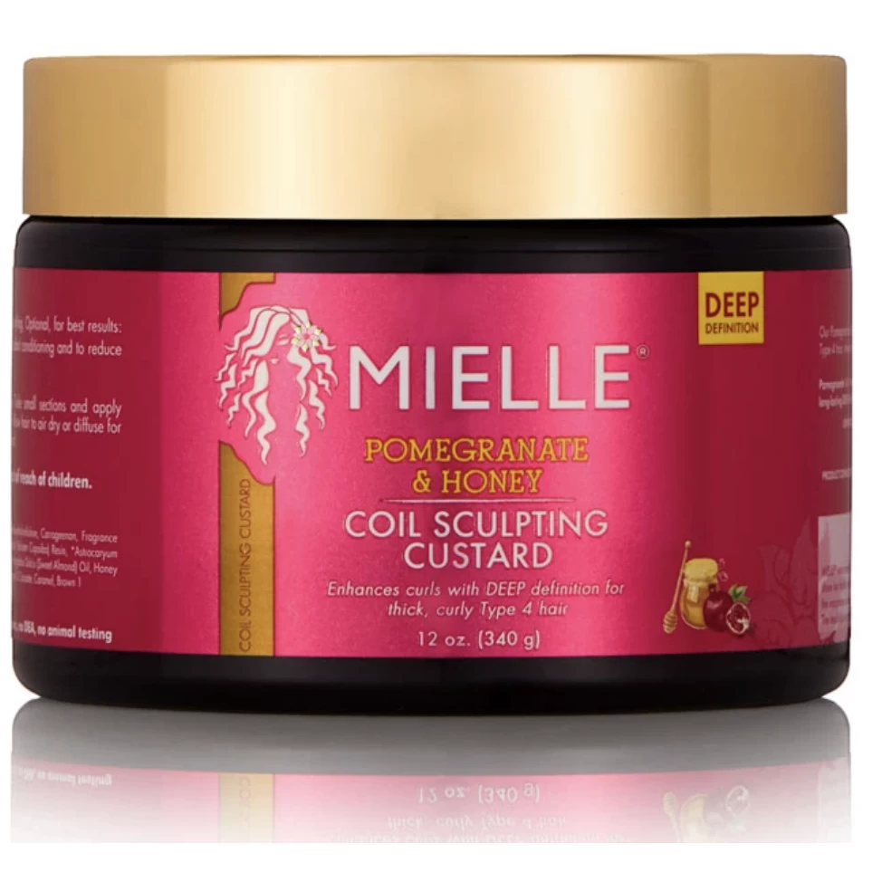 Mielle Organics: Pomegranate & Honey Coil Sculpting Custard 12oz Mielle Organics: Pomegranate & Honey Coil Sculpting Custard 12oz -Wig Care Shop mielle organics styling product mielle organics pomegranate honey coil sculpting custard 12oz 15071673253974