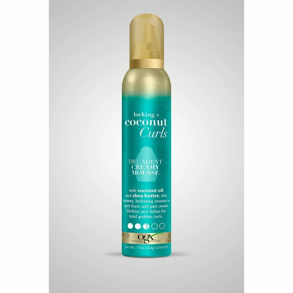OGX: Locking + Coconut Curls Decadent Creamy Mousse OGX: Locking + Coconut Curls Decadent Creamy Mousse -Wig Care Shop ogx styling product ogx locking coconut curls decadent creamy mousse 28234598809686