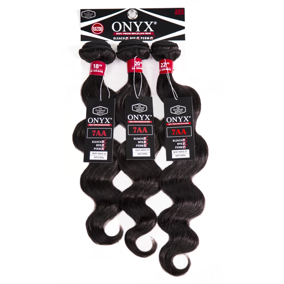 Onyx: 100% Virgin Brazilian Remi 3 Pack - Body Wave Onyx: 100% Virgin Brazilian Remi 3 Pack - Body Wave -Wig Care Shop onyx virgin human hair 12 14 16 onyx 100 virgin brazilian remi 3 pack body wave 6593510539350