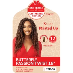 Outre: Xpression Twisted Up Butterfly Passion Twist 18" Crochet Braids -Wig Care Shop outre crochet hair outre xpression twisted up butterfly passion twist 18 28858147766358