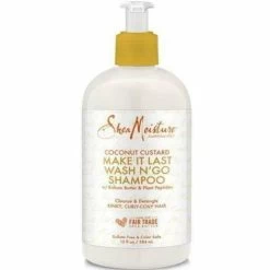Shea Moisture: Coconut Custard Make It Last Wash N' Go Shampoo 13oz