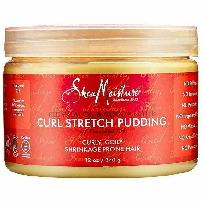 Shea Moisture: Red Palm Oil & Cocoa Butter Curl Stretch Pudding 12oz Shea Moisture: Red Palm Oil & Cocoa Butter Curl Stretch Pudding 12oz -Wig Care Shop shea moisture hair care shea moisture red palm oil cocoa butter curl stretch pudding 12oz 760723865616