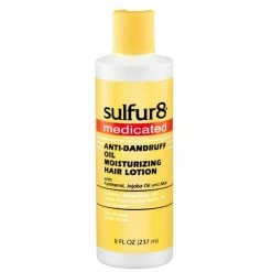 Sulfur8: Medicated Anti-Dandruff Oil Moisturizing Hair Lotion 8 Oz
